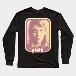 Sylvia Plath //// Retro Fan Art Design Long Sleeve T-Shirt